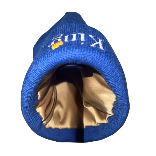 Satin-Lined Beanie (‘King’ Upside Down)