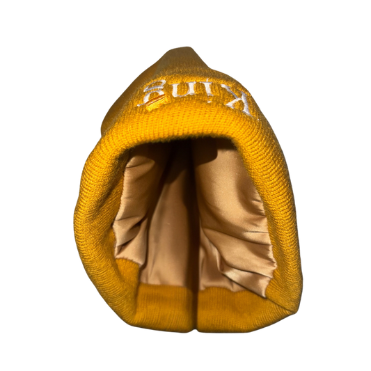 Satin-Lined Beanie (‘King’ Upside Down)