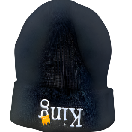 Satin-Lined Beanie (‘King’ Upside Down)