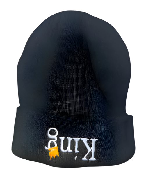 Satin-Lined Beanie (‘King’ Upside Down)